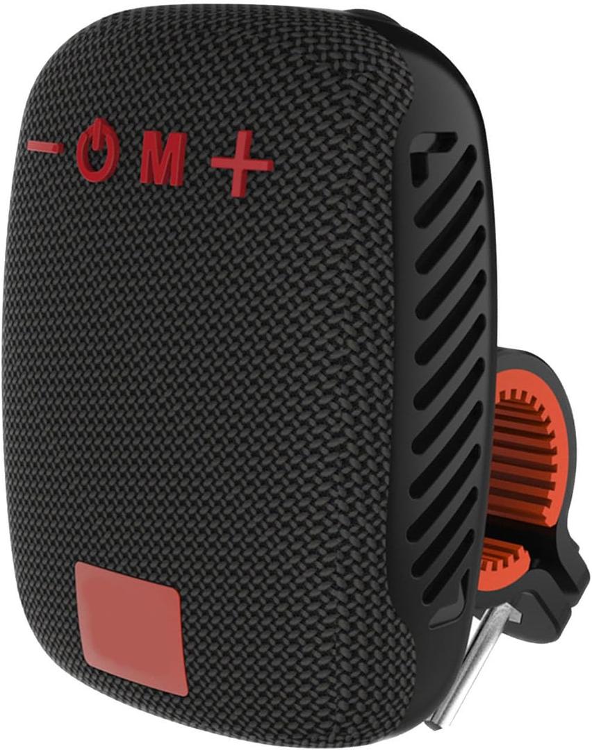 XUMIUZIY BT Speaker for Bike, BT Handlebar Speaker with FM Radio, Support Memory Card, Dual Pairing, Hands Call, Wire Less Speakers for Cycling, Hiking (Black)