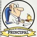 3dRose db_103469_1 Funny Worlds Greatest Principal Occupation Job Cartoon-Drawing Book, 8 by 8-Inch