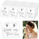 DORIS HOME Happy Tears Tissue Packs, 48 Count, 3-Ply Individual Facial Tissues for Wedding Guests, Ceremony, Reception, Bridal Shower