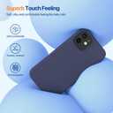 Miracase Compatible with iPhone 12 Case and iPhone 12 Pro Case, Liquid Silicone Gel Rubber Full Body Protection Shockproof Drop Protection Phone Case for iPhone 12/12 Pro 6.1 inch, Dark Blue