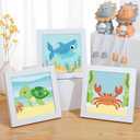 2 x Yijingtop 4 Packs Sea Turtle Diamond Art Kits for Kids,Cartoon Diamond Painting for Kids Ages 4-8-12,Cartoon Gem Kit Crafts Beginners for Gift Home Wall Decor(6x6inch)