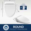Bio Bidet USPA PRO Modern Bidet Seat, Warm Water, Heated Seat & Dryer, Remote Control, Round