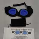 2026 Upgraded Sleep Mask for Dry Eyes  100% Blackout Adjustable Eye Mask & Moisture Goggles  Soft & Comfortable Reusable Sleeping Mask for Men & Women  Ideal for Travel  Black