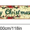 Merry Christmas Banner 118x20 Inch Santa Snowman Holiday Backdrop Festive and Traditional Decorations for Home and Party Supplies Joyful Christmas Wall Sign to Create a Cheerful Holiday