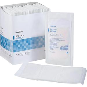 McKesson Sterile Abdominal Pads 5 x 9 in [20 Count] - Absorbent ABD Pads for Wound Care, Nonwoven Cellulose, Nonstick Gauze Dressing for Drainage and Post-Op Use