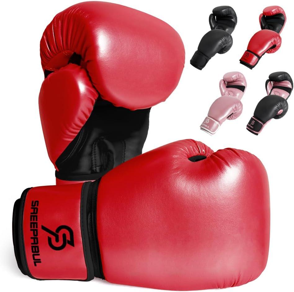 S200 Boxing Gloves for Men and Women Suitable for Boxing Kickboxing Mixed Martial Arts Maui Thai MMA Heavy Bag Fighting Training (14oz, Red Blood)