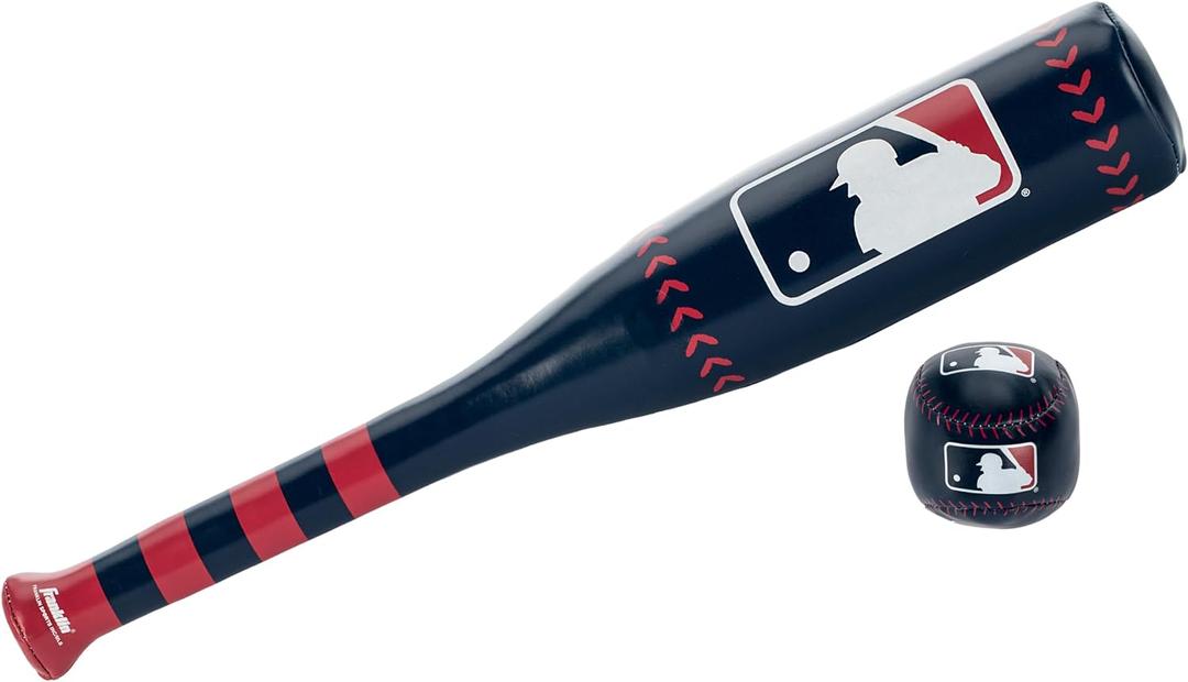 Franklin Sports MLB 21" Soft Sport Bat & Ball - Blue - Lightweight Kids Bat + Ball