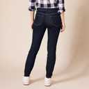 Amazon Essentials Women's Mid-Rise Stretchy Skinny Denim Jeans, 5-Pocket, Black Rinse, 16