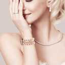 VISOOM Beaded Bracelet Compatible for Apple Watch Band 42mm/44mm/45mm/46mm Series 11 10 9 8 7 Se(3 2 1) 6 5 4 Women Fashion Cute Handmade Stretchy Watch Strap for iWatch Bands Series 3/2/1