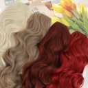 Clip In Hair Extensions One Piece 24 Inch Long Curly Synthetic Wavy Hair Extensions Clips Ins Natural Fluffy Clip On Extension Hair Pieces Hair Extension Clips for Women Brown Mix Blonde