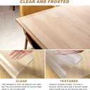 Vicwe 42x 72 Inch Clear Table Cover Protector,1.5 mm Thick Single-Sided Frosted Clear Desk Pad Mat, Rectangle Waterproof Table Top Protector, Scratch Proof and Easy Cleaning for Dining Room Table