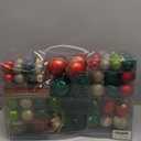 ROSELEAF 132pcs Christmas Tree Decoration Set - Red, Green & Gold Shatterproof Hanging Ornaments - Folk Art Style - Christmas, Wedding, Anniversary