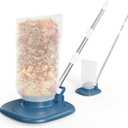 Rechargeable Pool Leaf Vacuum, 83GPM Powerful Suction– Cordless Pool Skimmer for Inground & Above Ground Pools with 6.6Gal Leaf Catcher Bag and Telescopic Pole for Heavy Debris Areas