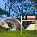 2 x WENWELL Charlie Kirk America Flag,Patriotic Memorial Banner Tapestry, Polyester, 3x5 Ft, Weather Resistant, Outdoor Wall Decor with Grommets