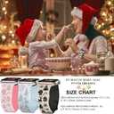 Christmas Band Compatible Apple Watch 38mm 40mm 41mm 42mm 44mm 45mm 46mm 49mm Winter Women,Blingbrione 3 packs Engraved Pink Silicone Santa Snowman Xmas Holiday Green Red 3 Sets Strap for iphone Watch Series Ultra 11 10 9 8 7 SE 6 5 4 3 2 1