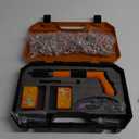 Concrete Nail Gun Kit with 300 Round Nails, 5 Speed Nail Gun Nail Gun, Concrete Nail Gun for Steel & Concrete, Portable Nail Gun for Ceiling/Wire Hider with Gloves (B)