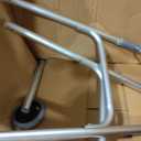 Drive Medical Two-Button Folding Walker with Wheels, Height Adjustable