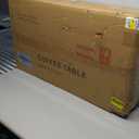 Tempered Glass Coffee Table with Metal Legs Modern Small Coffee Tables for Livingroom (Clear)