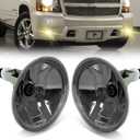 2Pcs Fog Lights Compatible With 2007-2014 Chevy Suburban/Tahoe/Avalanche/Camaro/Yukon/Yukon XL, 2015-2016 Colorado, 2015-2017 Silverado/GMC Acadia/Sierra w/Bulbs 1 Pair of Fog Lights (Smoked)