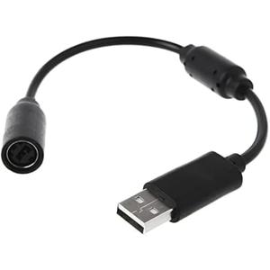 2 x 1Pc Black USB Breakaway PC Extension Cable Cord -Breakaway Wired Game Controller Stable -Xbox 360 Wired Controller