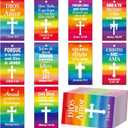 200 Pcs Spanish Scripture Cards Bible Verse Prayer Cards Pocket Christian Inspirational Religious Cross Church Gifts for Fall Breast Cancer Awareness Halloween Thanksgiving