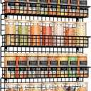 X-cosrack 4 Pack Spice Rack Wall Mount, Upgraded Connectable Seasoning Organizer for Space-Saving, Hanging Spice Storage for Cabinet/Pantry Door (Patent:USD909138S)