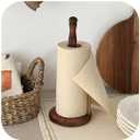 Wood Paper Towel Holder, Vintage Wooden Countertop Paper Towel Holders for Kitchen Roll Holder, Paper Towel Holder for Kitchen Roll Organize, Free-Standing Kitchen Roll Holder with Wood Base