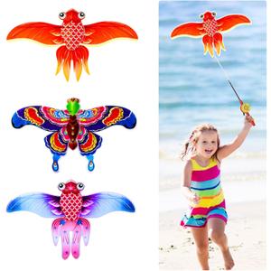 Vodolo Kites for Kids Ages 3-5,Cute Colorful Kid Kites Easy to Fly for Beach Park Outdoor Game Activities,Pocket Mini Kite for Kids Ages 4-8 with Handle