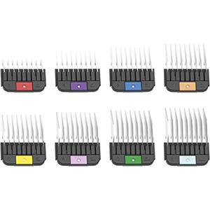 Wahl Pro Animal Stainless Steel Attachment Combs - 8 Cutting Lengths - Color-Coded Dog & Cat Clipper Guides - Animal Grooming Essentials - Snag-Free Cutting - Multicolor 2
