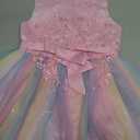 Flower Girls Embroidery Lace Bridesmaid Dress Beaded Wedding Pageant Party Princess Communion Floor Length Boho Dance Gown, Size: 9-10 Years