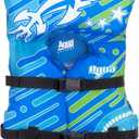 Oceans7 US Coast Guard Approved Infant Life Jacket 8-30 lbs  Type II PFD Flex-Form Chest Personal Flotation Device, Blue/White