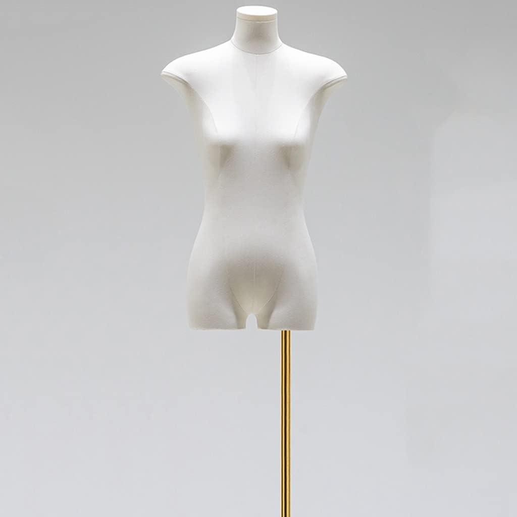 Manikin Female Dress Model for Sewing Clothing, Jewelry, Dress Model Display Torso, Half Scale Dress Body Form Clothing Body with Base Stand (Color : Style 1)