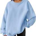 ANRABESS Womens Oversized Sweatshirts Hoodies Crewneck Fleece Pullover Sweaters 2025 Fall Outfits Teen Girls Winter Clothes, S