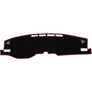 Dash Cover Compatible for Toyota Venza 2021-2022, Non-Slip Dash Cover Mat Polyester Black, Red Front Dash Cover Mat