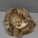Rugelyss Vintage Short Blonde Beehive Wig with Bangs Curly Wavy Heat Resistant Synthetic Hair Wigs for Women fits 70s 80s Costume or Halloween and Party
