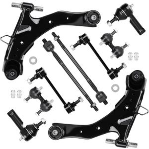 10 PCS Set Front Lower Control Arm fit for Hyundai Elantra 2001-2006 Suspension Kit With Ball Joint Tie Rod Ends Sway Bar End Link