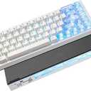 YUNZII AL65 Wireless Mechanical Keyboard, Full Aluminum CNC,Support QMK/VIA Software Gasket Structure,60% Hot Swappable with RGB Backlit BT/2.4G/USB-C for Mac/Windows(White, Gateron Zero)