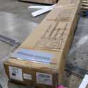 SmartStandard 38in x 84in Sliding Barn Door with 6.6FT Barn Door Hardware Track Kit & Handle, Waterproof PVC Surface, Pre-Drilled Holes Easy to Assemble, Solid, MDF, White, 5-Panel