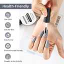 6 x JODSONE 16.5ml Gray Gel Nail Polish Silver Gel Polish High Gloss Soak Off U V Nail Manicure Salon DIY at Home (B27)