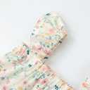 LNKXRTY Toddler Girls Ruffle Sleeve Flower Dress Babys Beach Sundress 688 Colorful Flowers 90 (White)