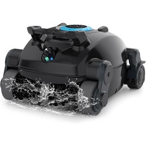 Cordless Robotic Pool Cleaner, Wall Climbing, Lightweight, Extended Battery Life, 8L Large Capacity, Advanced Dual-Motor, X1 Auto Pool Vacuum for Inground & Above Ground Pools Up to 1100 Sq.Ft, Blue