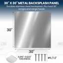 CALPALMY 30"x30" Metal Backsplash Panel for Stove, Reversible Flat Wall Shield, Heat-Resistant Kitchen Splatter Guard for Cooking Range, Easy-Clean Backsplash Sheet with Pre-Drilled Holes & Screws, 30"x30" Square