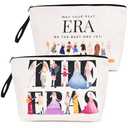 3 x basuwu 2 PCS Music Lover Makeup Bag, Singer Makeup Bags, Waterproof Travel Cosmetic Organizer with Double Sided Print, Large Capacity, Gift for Women Friends TS Fans Birthday Christmas