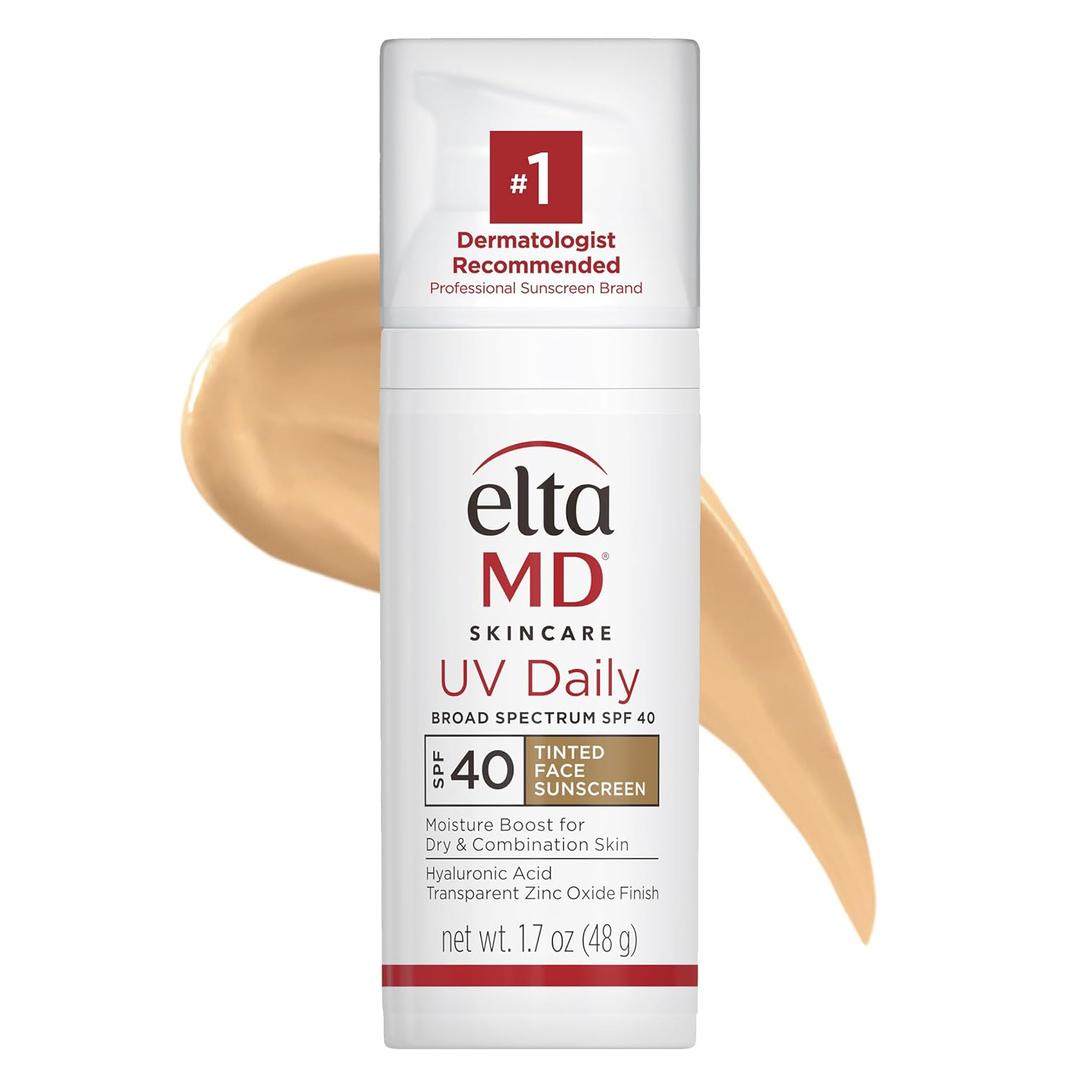 EltaMD UV Daily SPF 40 Tinted Face Sunscreen Moisturizer, Tinted Moisturizer for Face with SPF, Great for Dry, Combination, and Normal Skin (1.7 Ounce (Pack of 1))