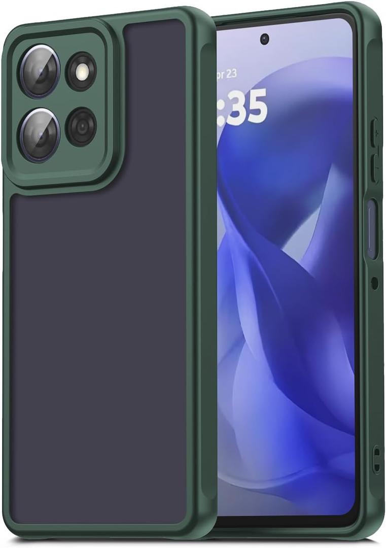 Case for Motorola Moto G Power 2025/G Power 2026,Translucent Matte Hard PC Back & Soft TPU Bumper Protective Phone Cover with Dropproof,Anti-Fingerprint,Slim Frosted Case,Green