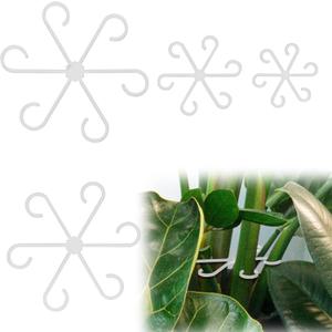 2 x 4pcs Plastic Plant Stem Holders, Climbing Houseplant Stem Supports Flower Plant Stakes Trellis Stem Hook Plants Climbing Rack Plant Growth Accessories for Indoor Home Garden (Transparent)