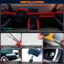 Jushope Interior Car LED Strip Lights with Wireless APP and Remote Control, RGB 5 in 1 Ambient Lighting Kits with 236 inches Fiber Optic, 16 Million Colors Car Neon Lights, Sync to Music