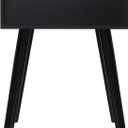 Cloud Space Mid Century Modern Nightstand, Black End Table with a Storage Drawer, Versatile Wood Side Table for Living Room, Lounge, Stable and Sturdy Design