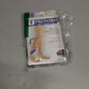 Truform 20-30 mmHg Compression Stockings for Men and Women, Thigh High Length, Dot-Top, Open Toe, Beige, Medium (Medium (1 Pair))