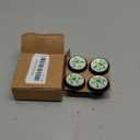 4 Pack Watercolor Green Eucalyptus Leaves and Branches Cabinet Knobs Round Drawer Pulls Black Dresser Knob Cupboard Door Handles Hardware for Kitchen Bathroom Cabinets